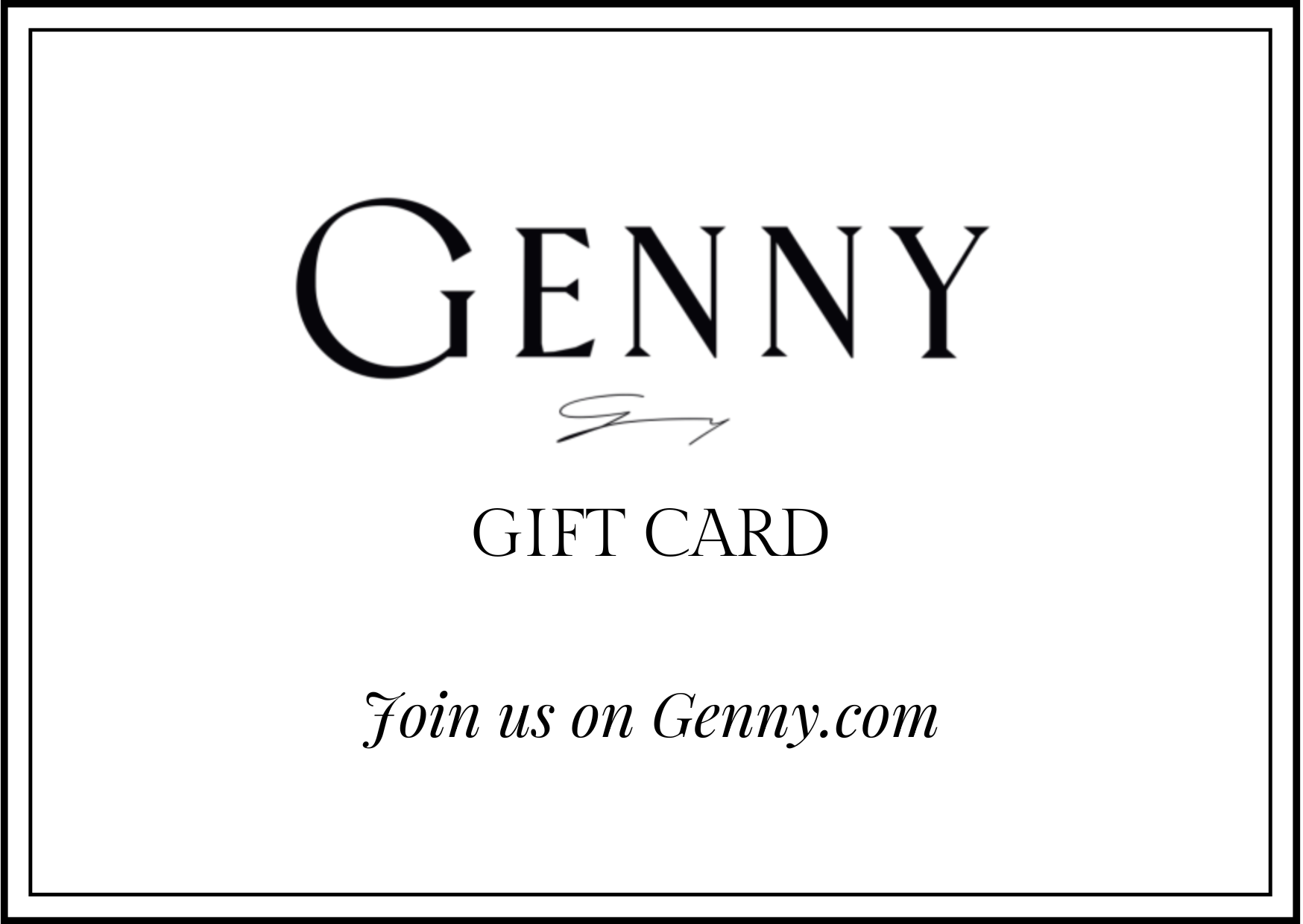 Genny Gift Card | Ricercabili, Valentine's Gifts, Mother’s Day Gifts, New Arrivals | Genny