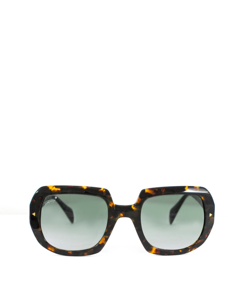 Geometrical tortoiseshell sunglasses