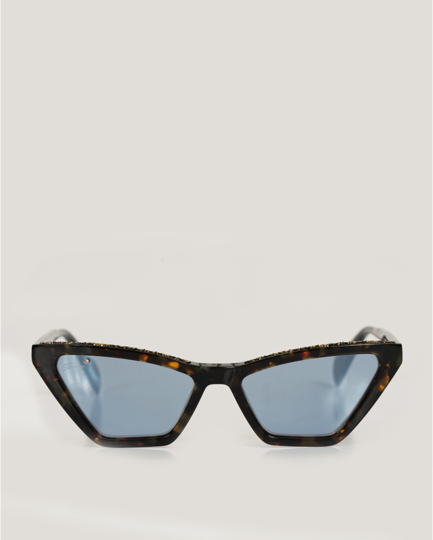 Cat-eye rhinestone sunglasses