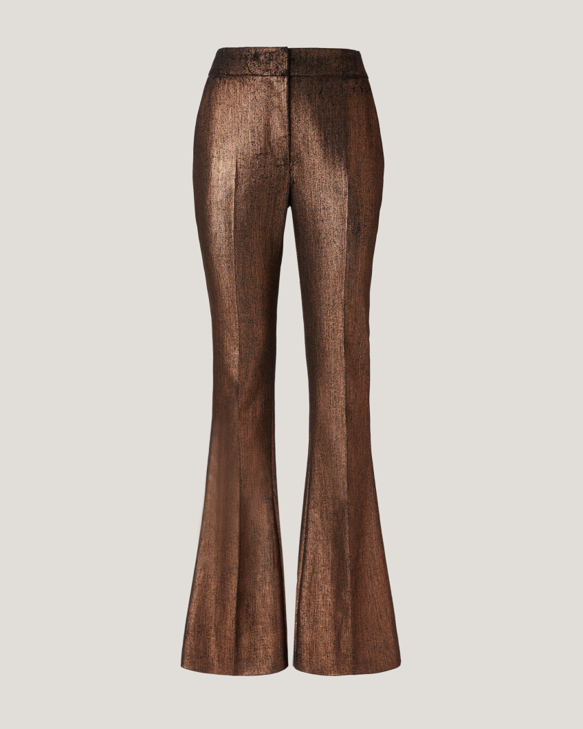 Laminated tailored pants