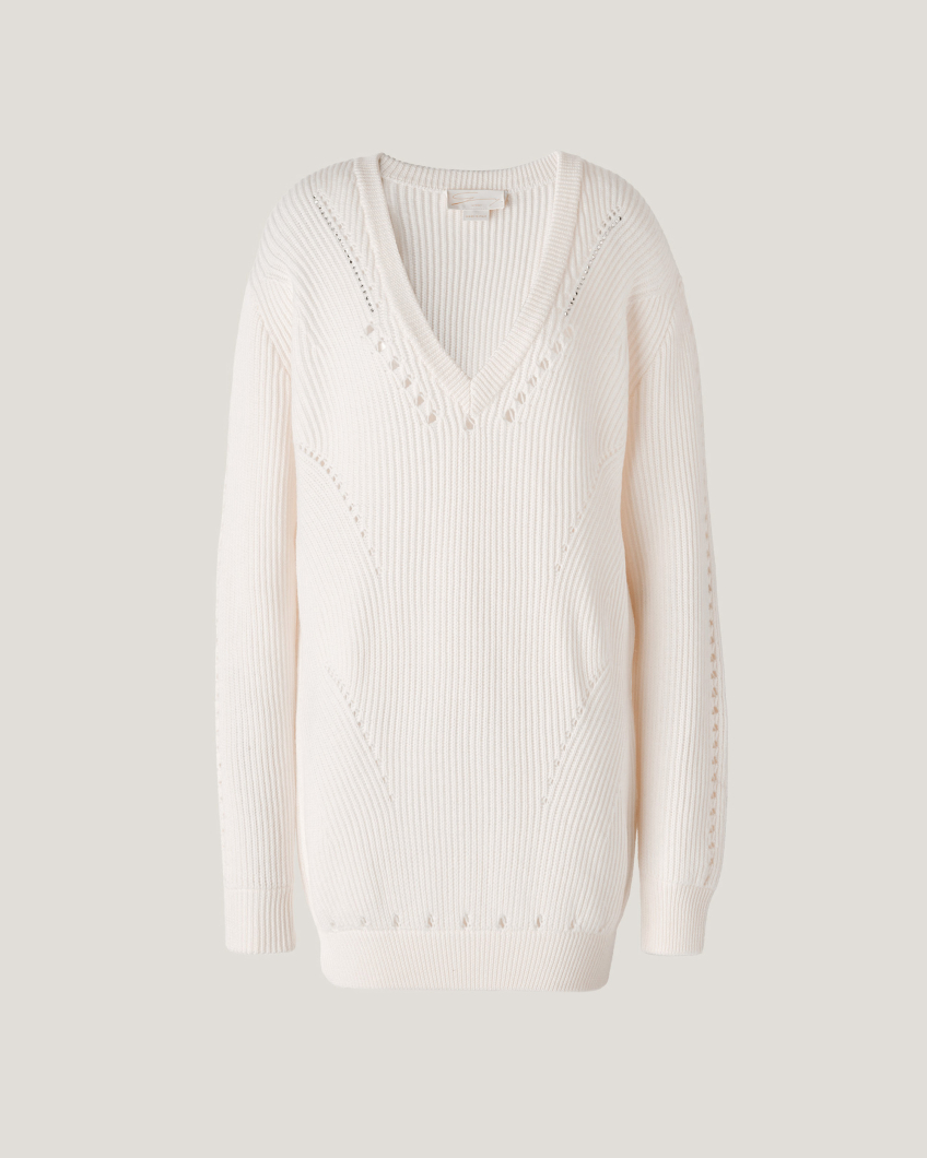 V-neck knit dress