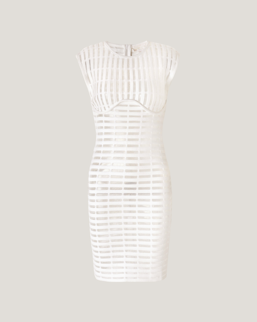 Bodycon dress with iconic embroideries