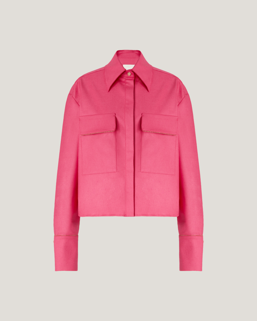 Crop shirt with golden details