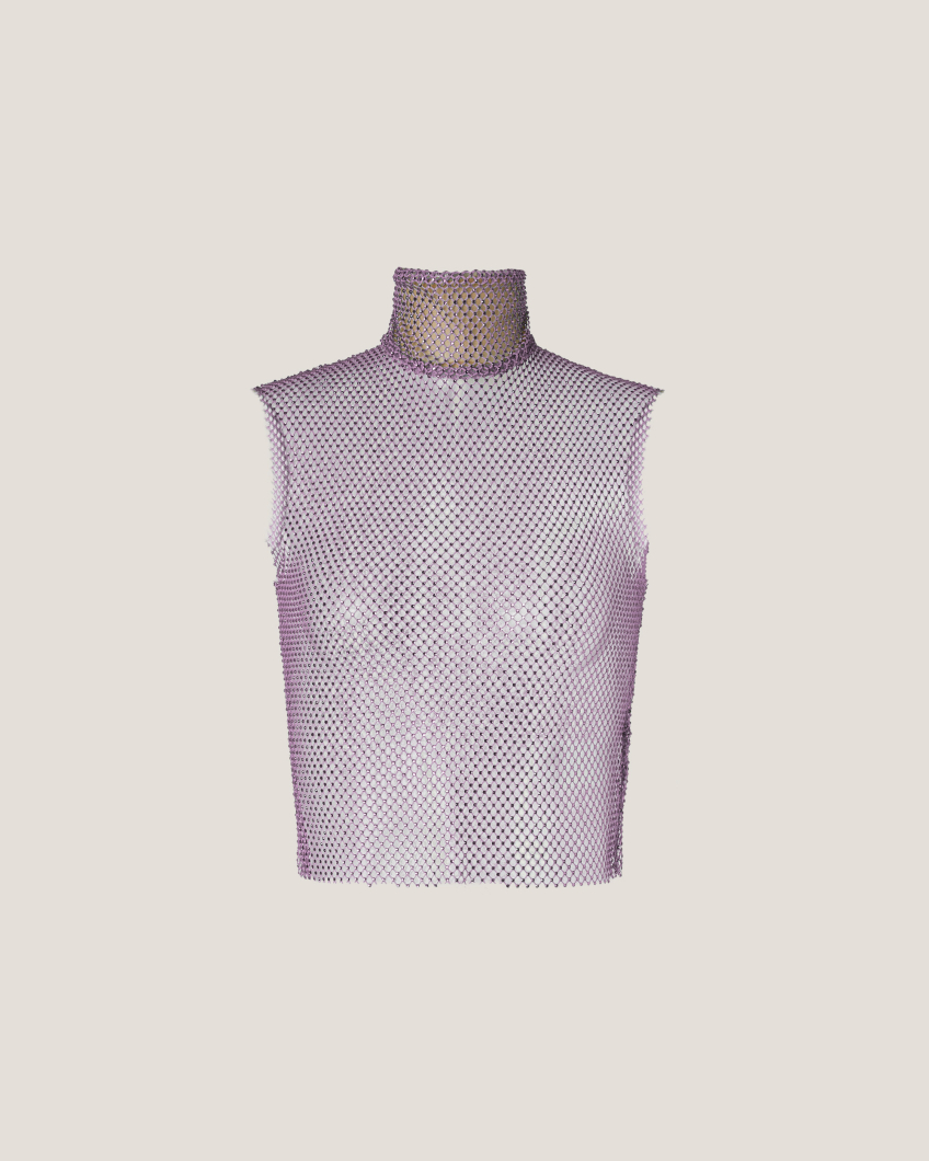 Rhinestone mesh top