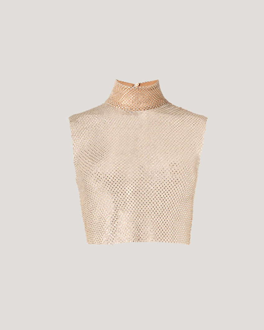 Rhinestone mesh top