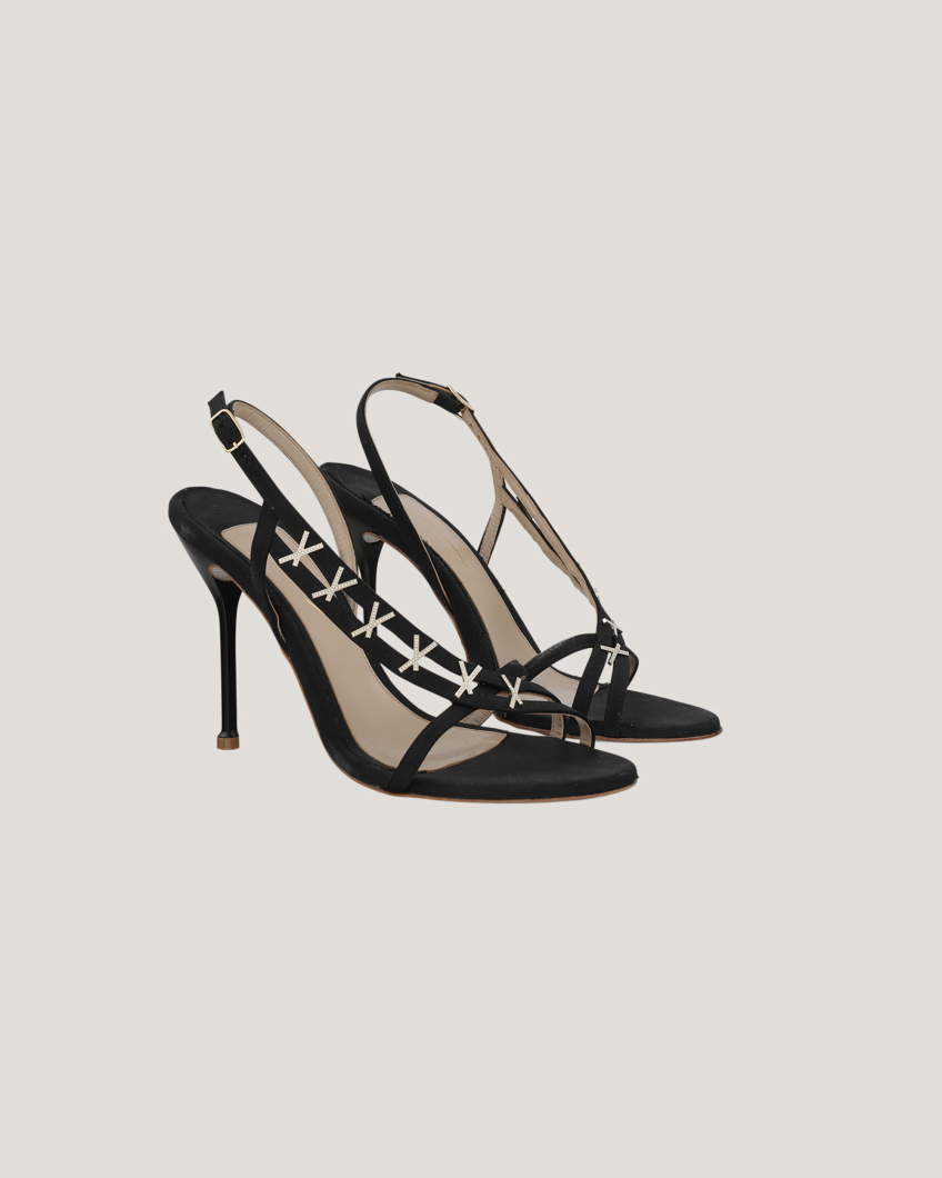 SHOES SANDALO TACCO LACCATO H.100 MM RASO SONICA + MONOEL PES.