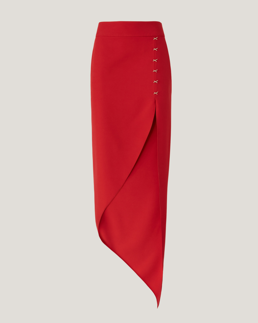 Side slit flared skirt