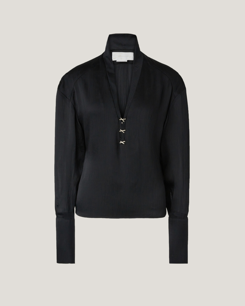 TOP  75AS 6051 X STRASS CREPONNE FROISSE RECYCLED
