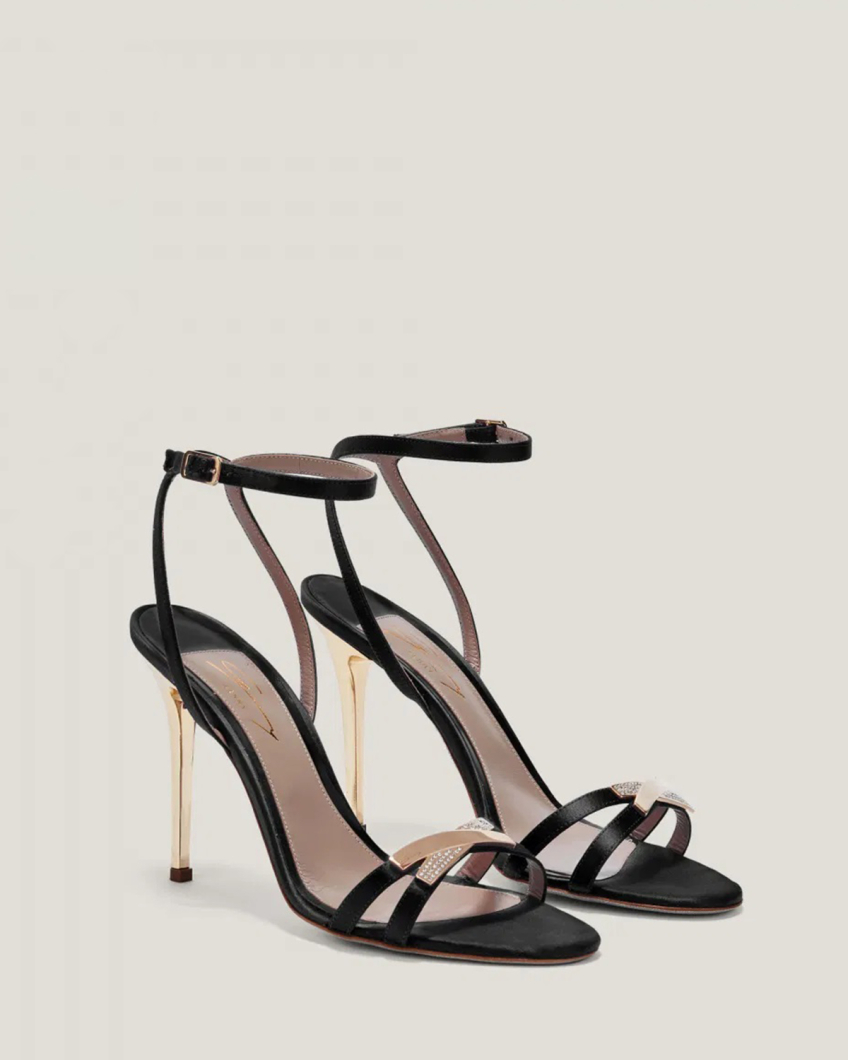 SHOES SANDALO GIOIELLO TACCO H105 RASO IMPERIALI