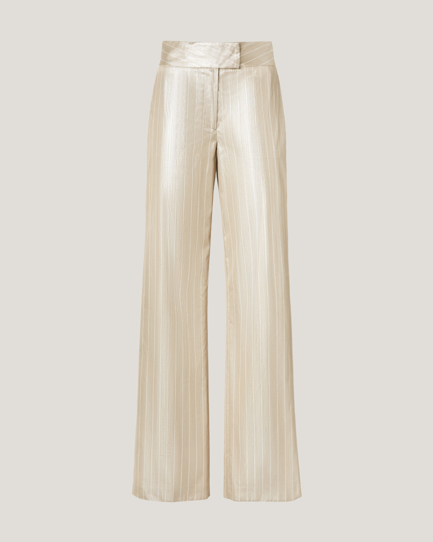 TROUSERS 76AP 1007 TWILL LUREX STRIPES