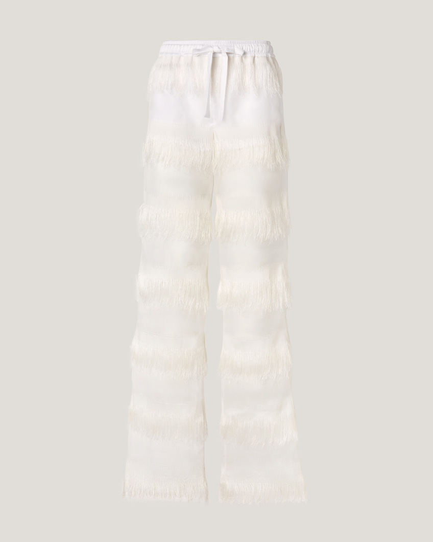 TROUSERS 76AP 1009 ORGANZA FRINGE STRIPES