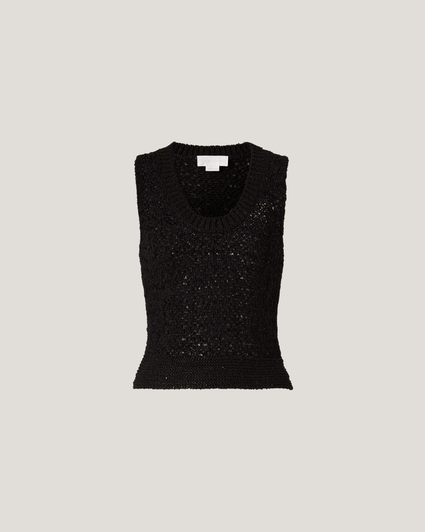 Knit sequins tank top