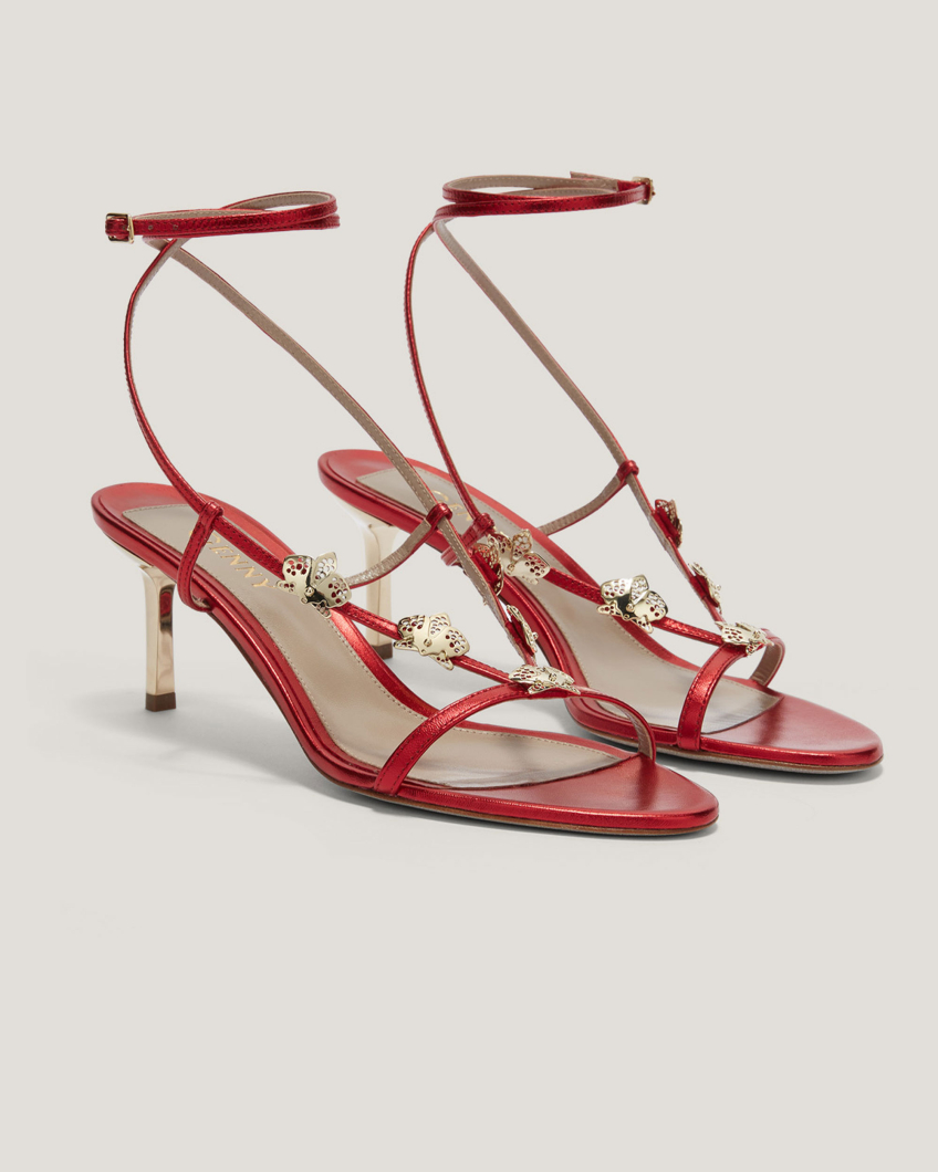 Sandals with orchids