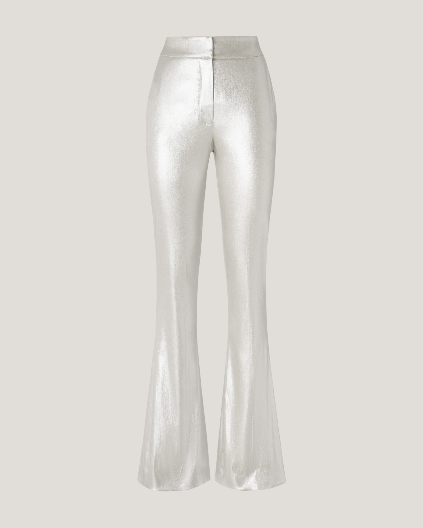 Straight-cut viscose pants