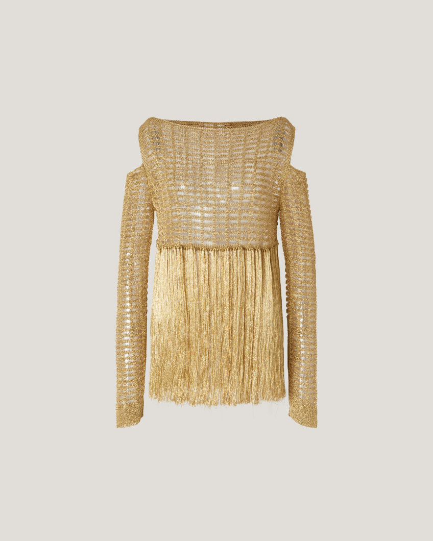 Fringed knit top 