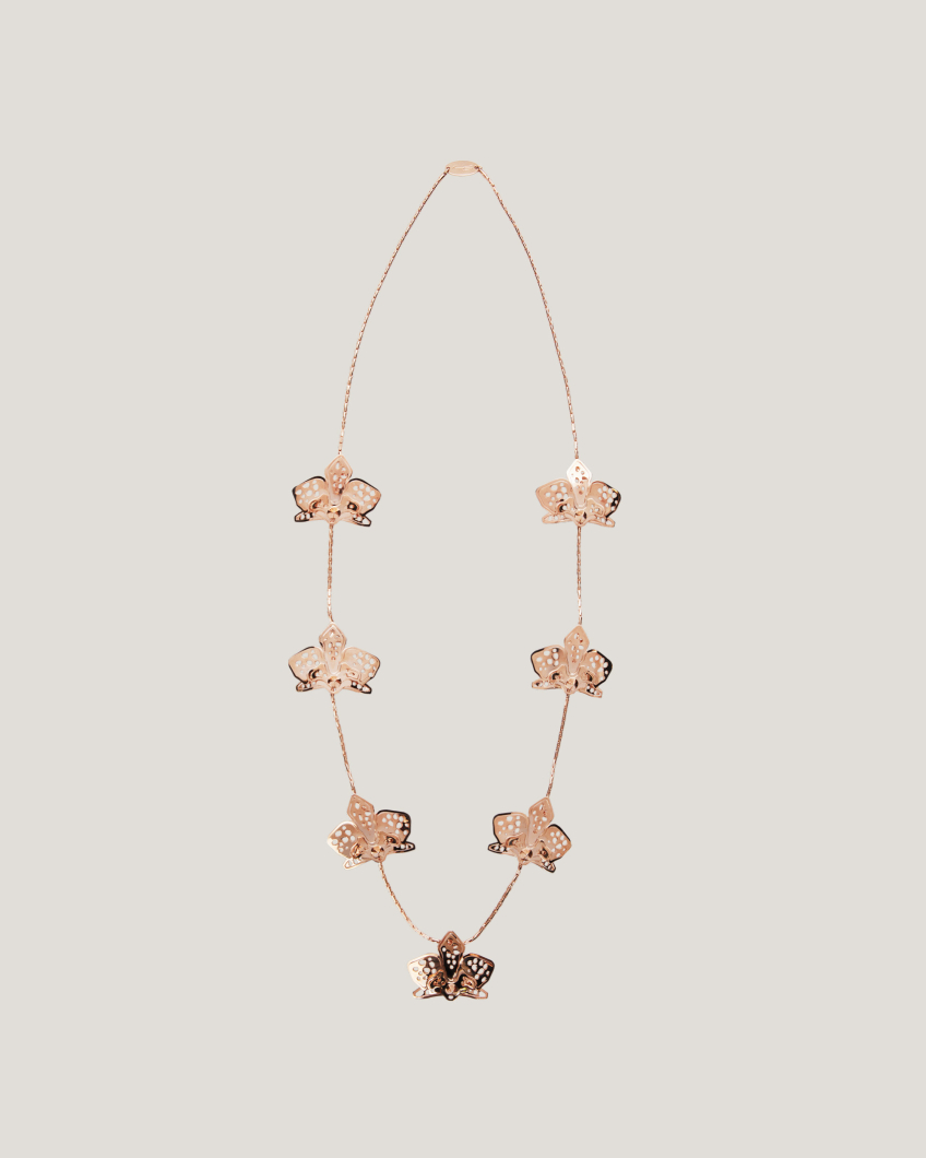 Perforated Orchid necklace