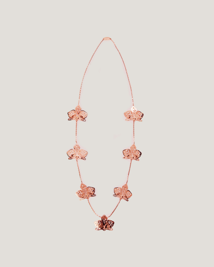Perforated Orchid necklace