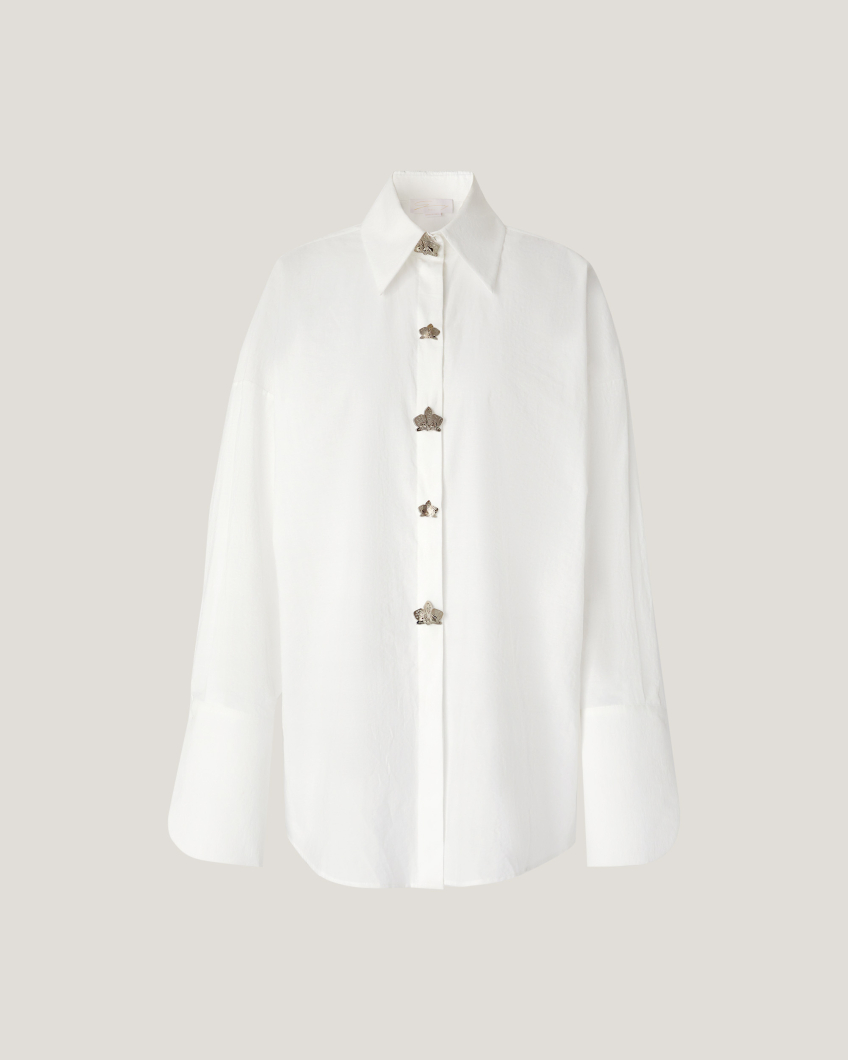 Shirt with orchids