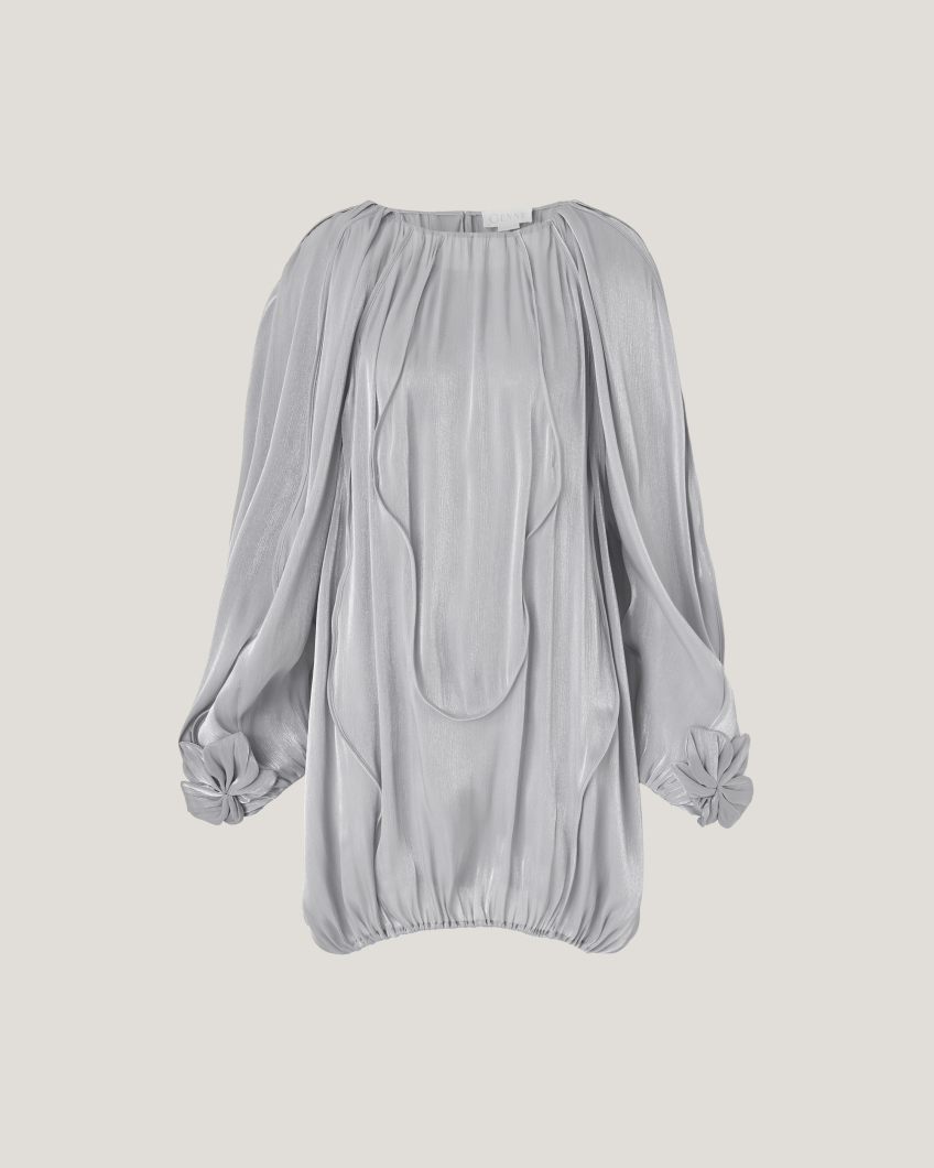 Loose-fitting blouse with orchid