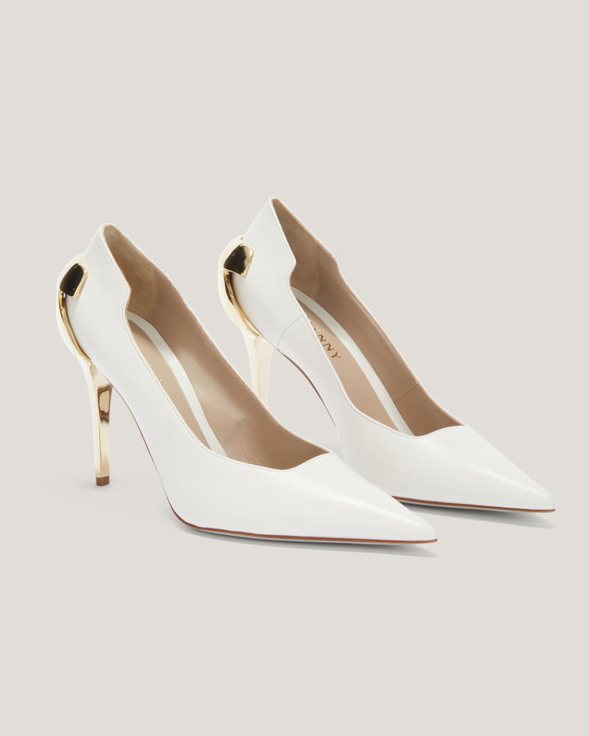 Nappa leather X pumps 