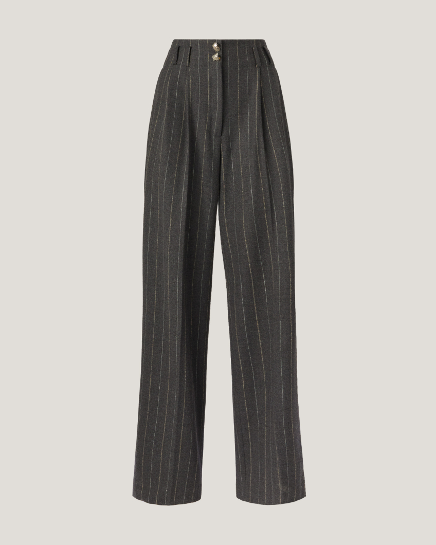 TROUSERS 77AP 1008 FLANELLINA GESSATA BISTRETCH LUREX