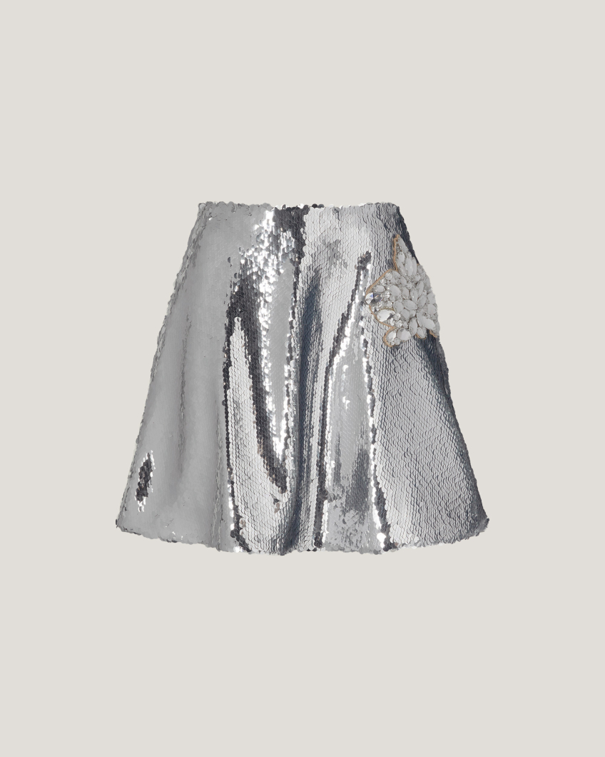 SKIRT 77AP 3005 ORCHID SHINE PAILLETTES STRETCH MARMELADE