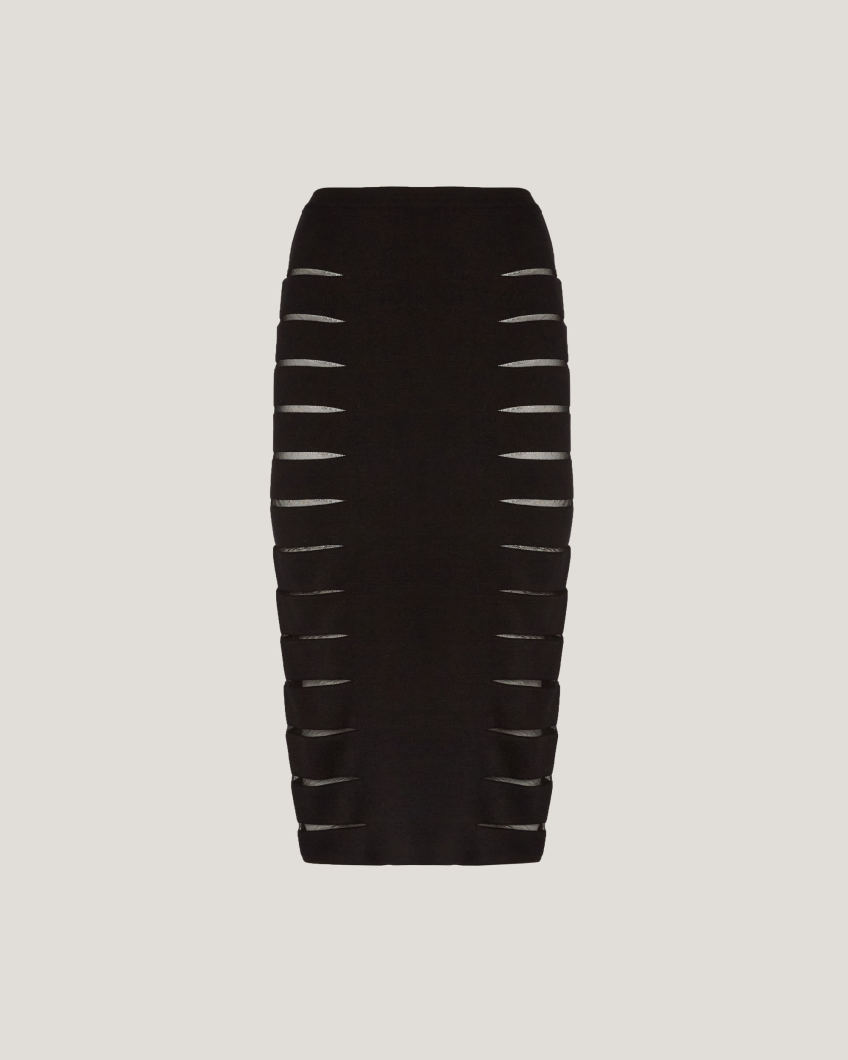 Fitted knit skirt