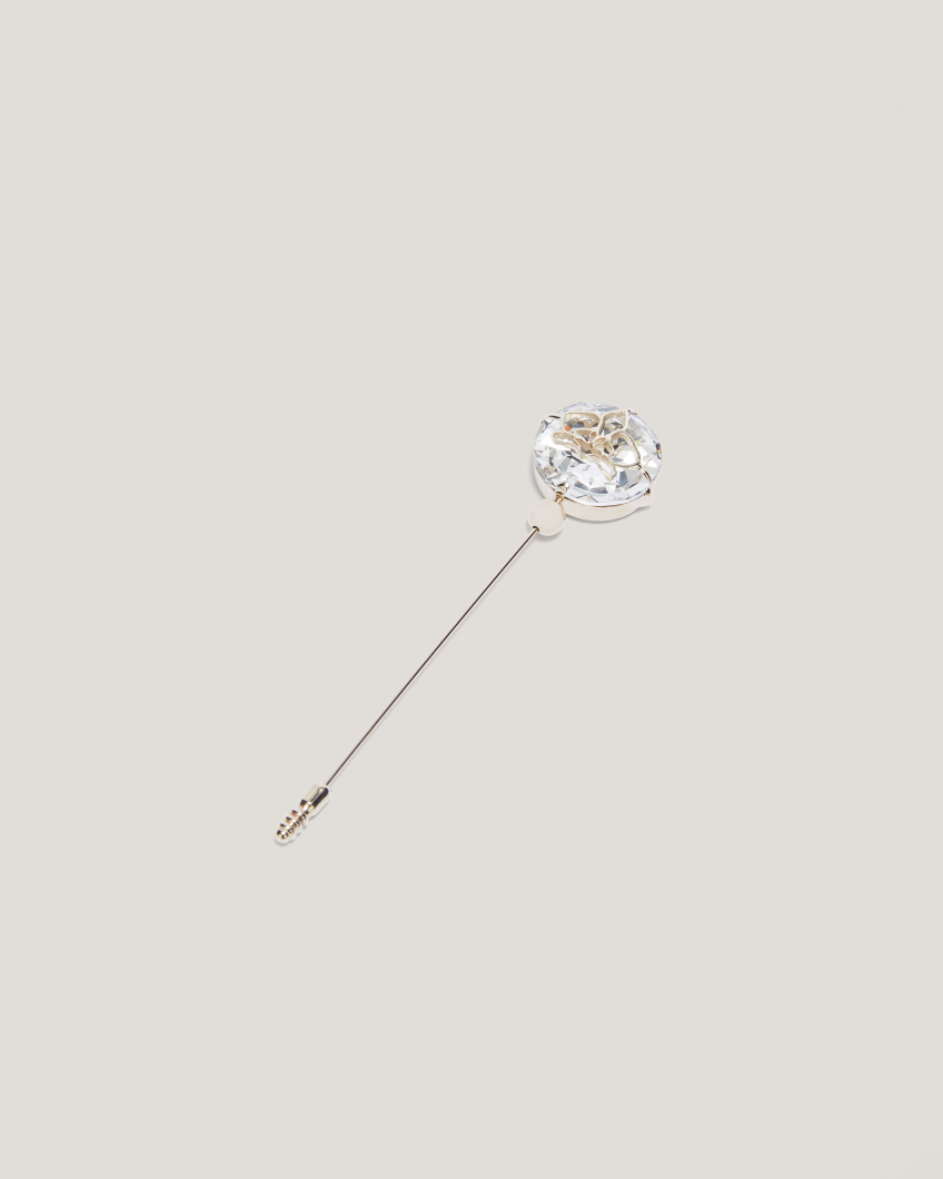 Rhinestone Orchid brooch