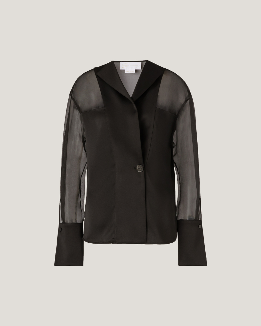 Sheer silk-blend shirt
