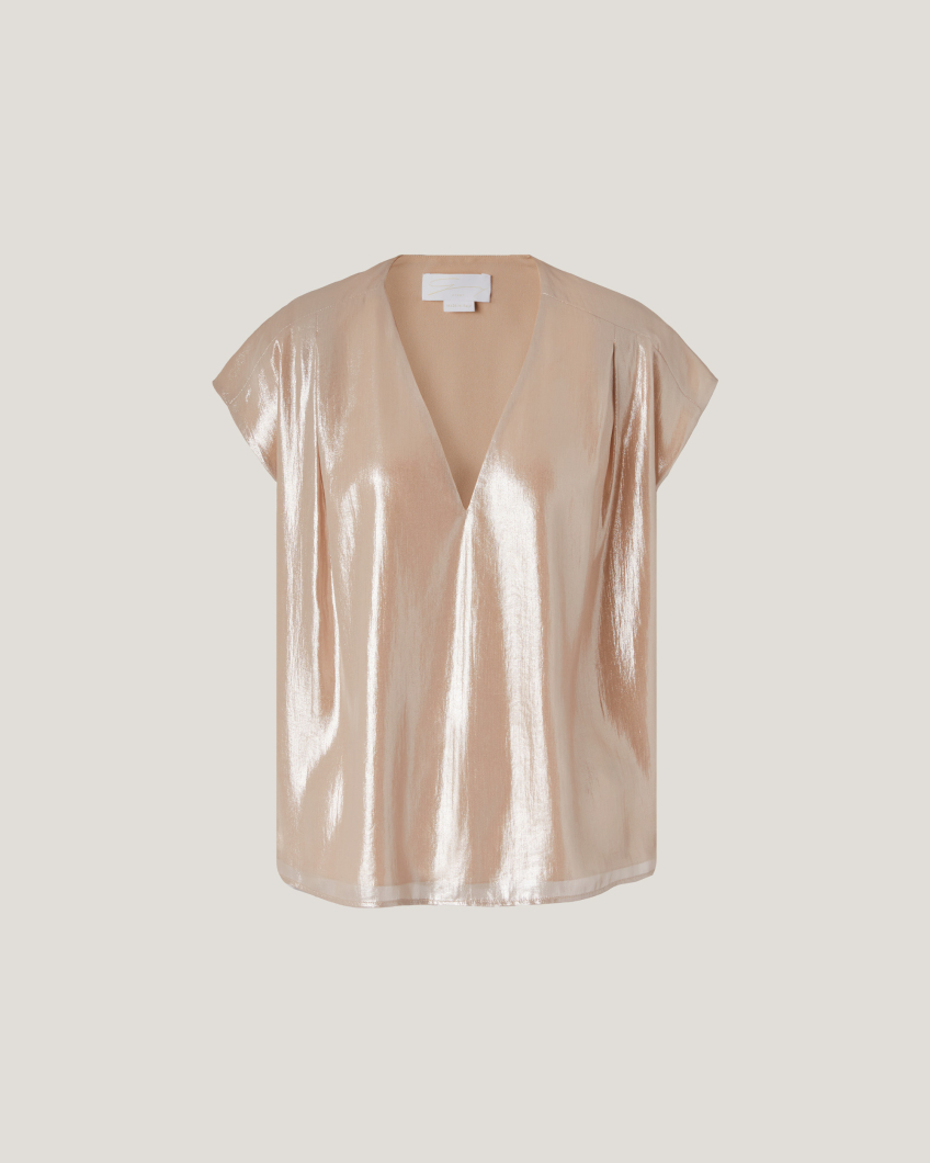Laminated chiffon top