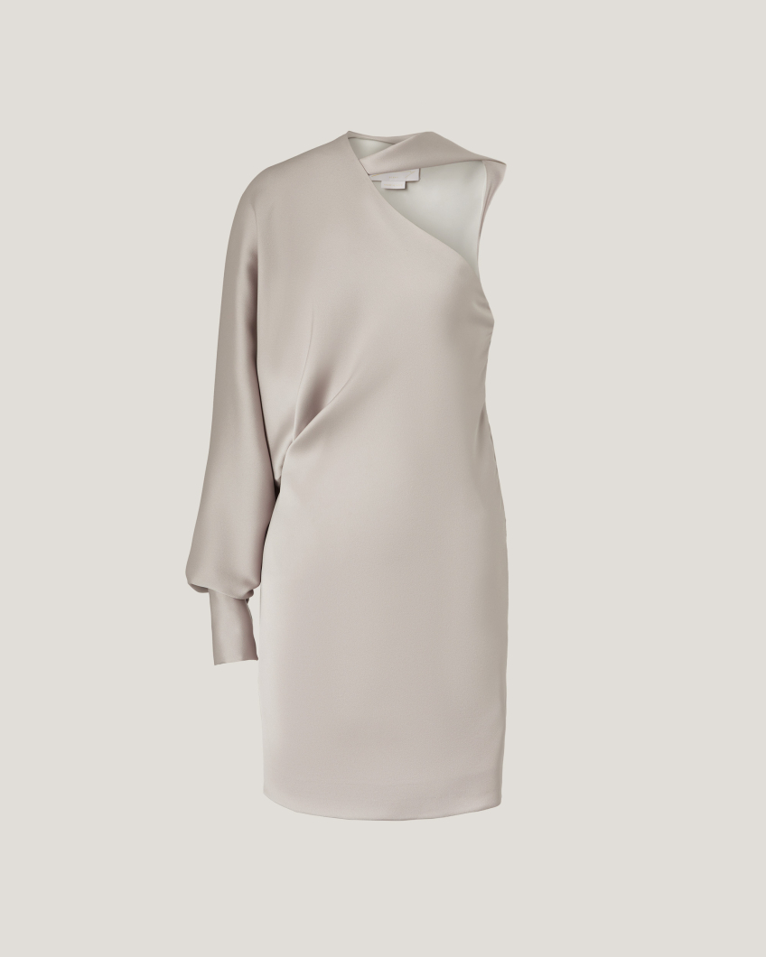 One-shoulder satin mini dress