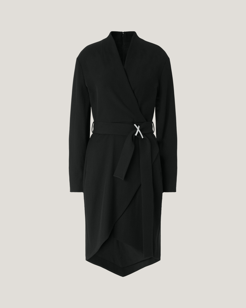 Wrap wool dress