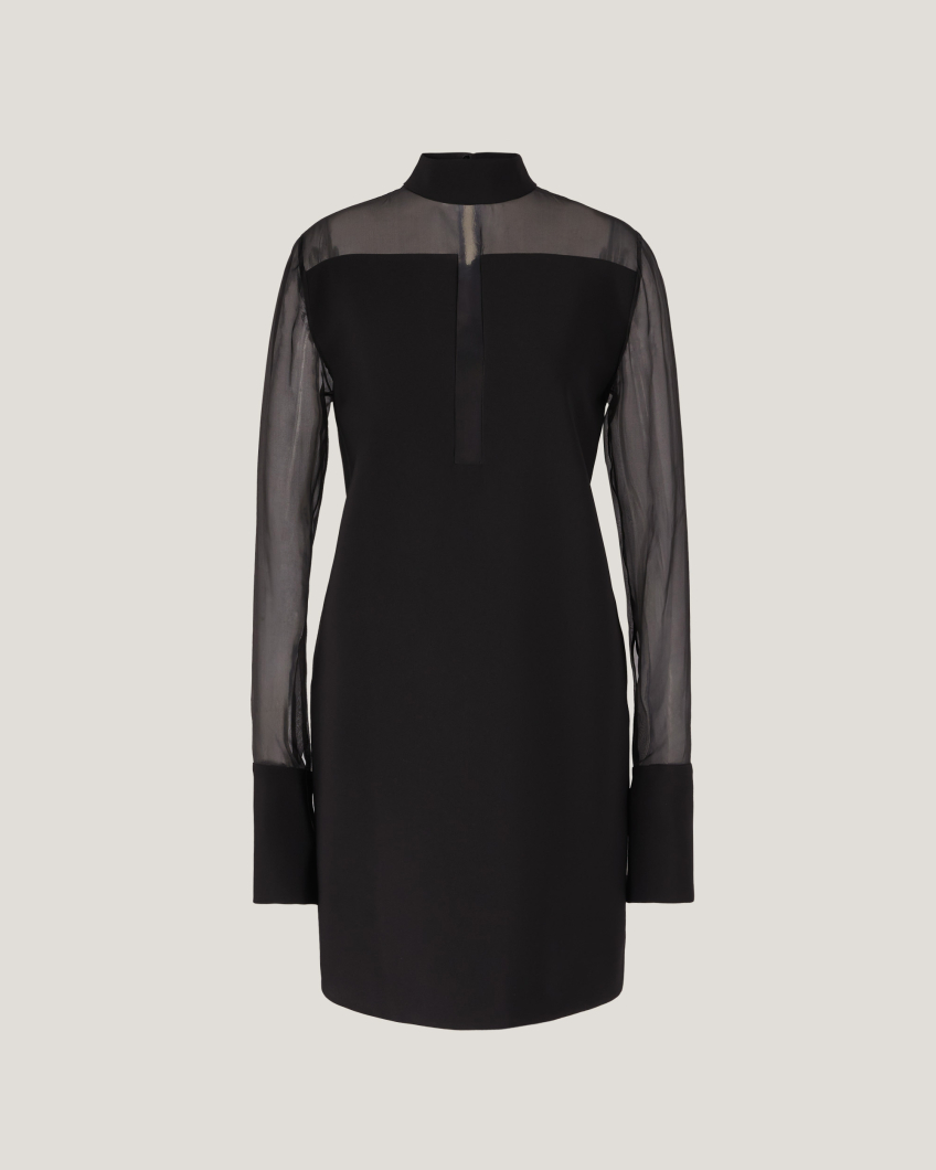 Dress with sheer silk details
