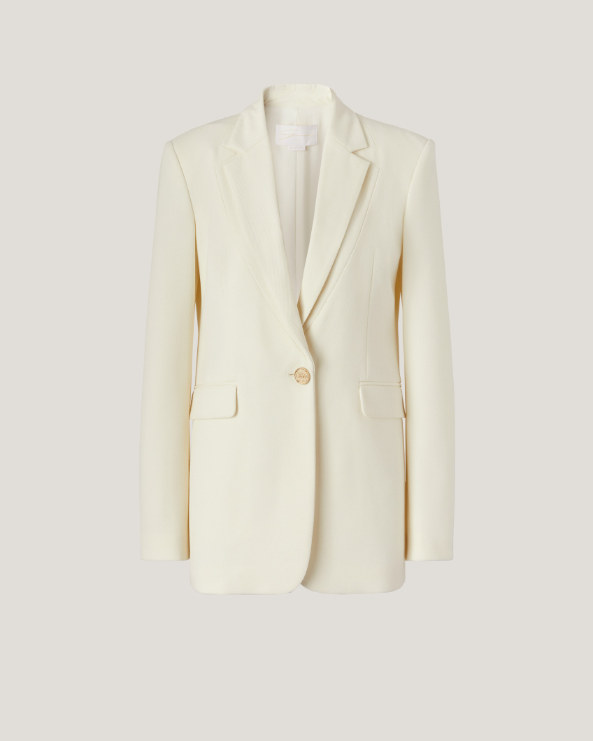 Single-breasted wool blazer