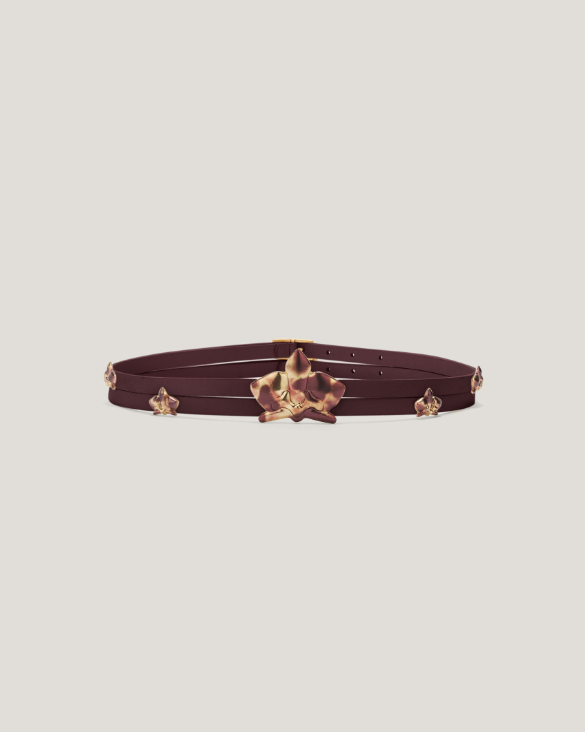 Belt with orchids