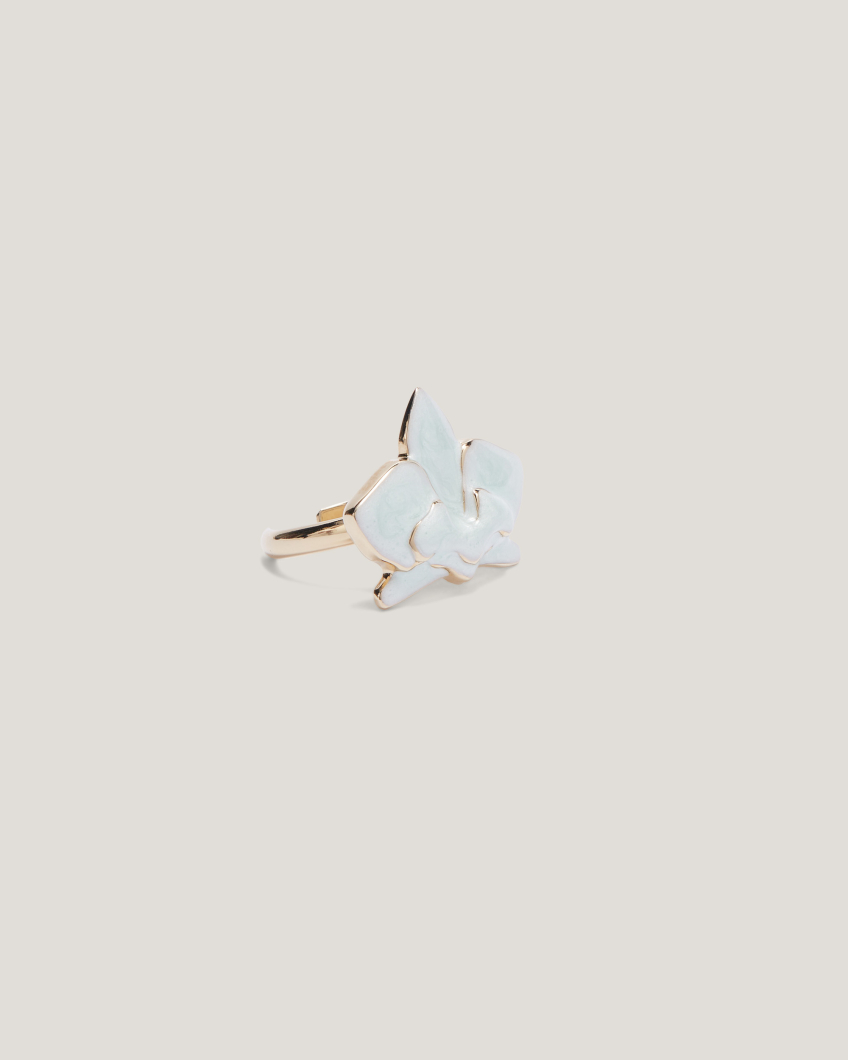 Enamel Orchid ring