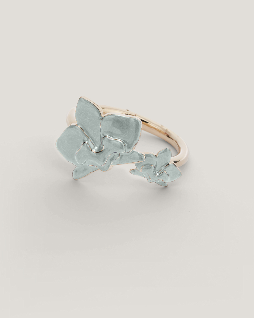 Enamel Orchid bracelet