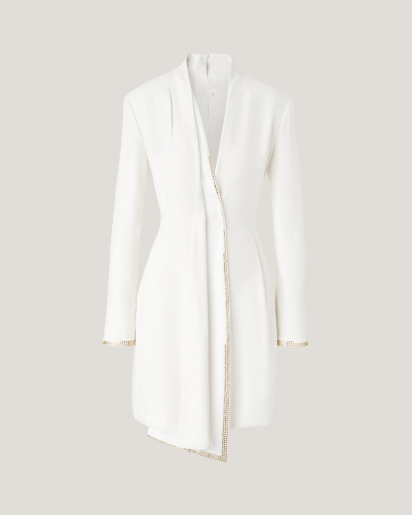Embroidered coat dress