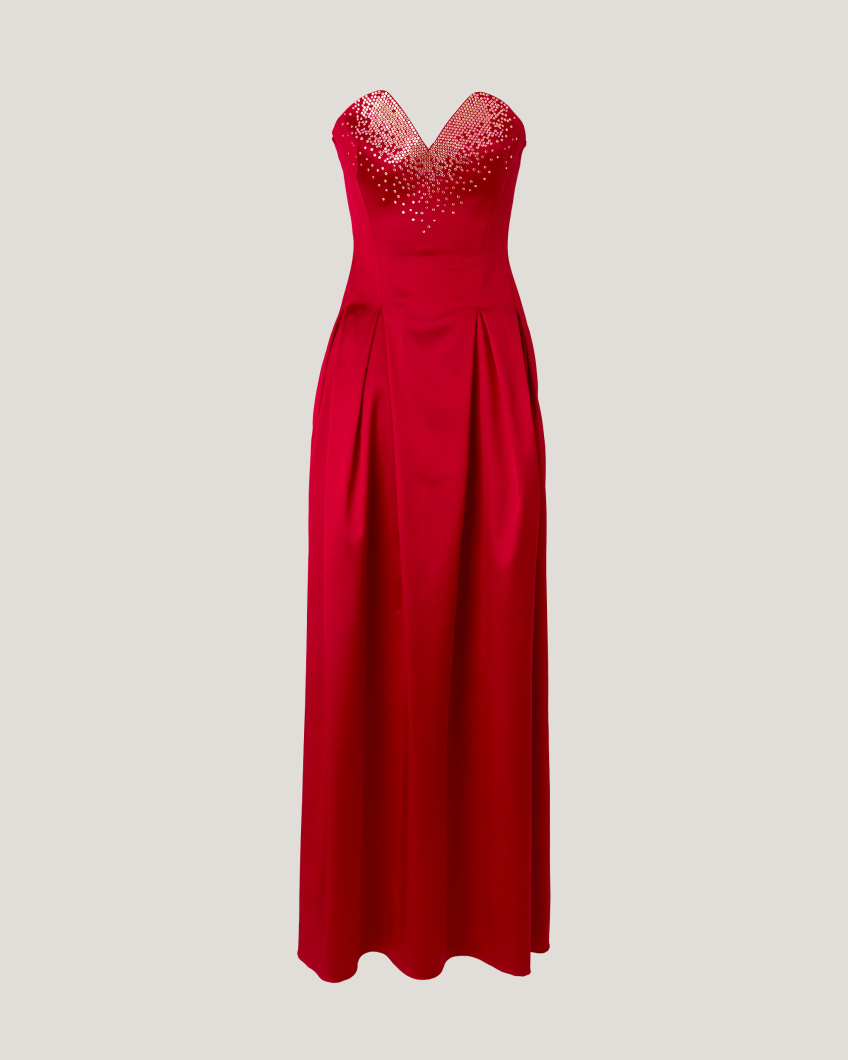 DRESS 77AS 4098 STRASS RING SATIN SUPER STRETCH
