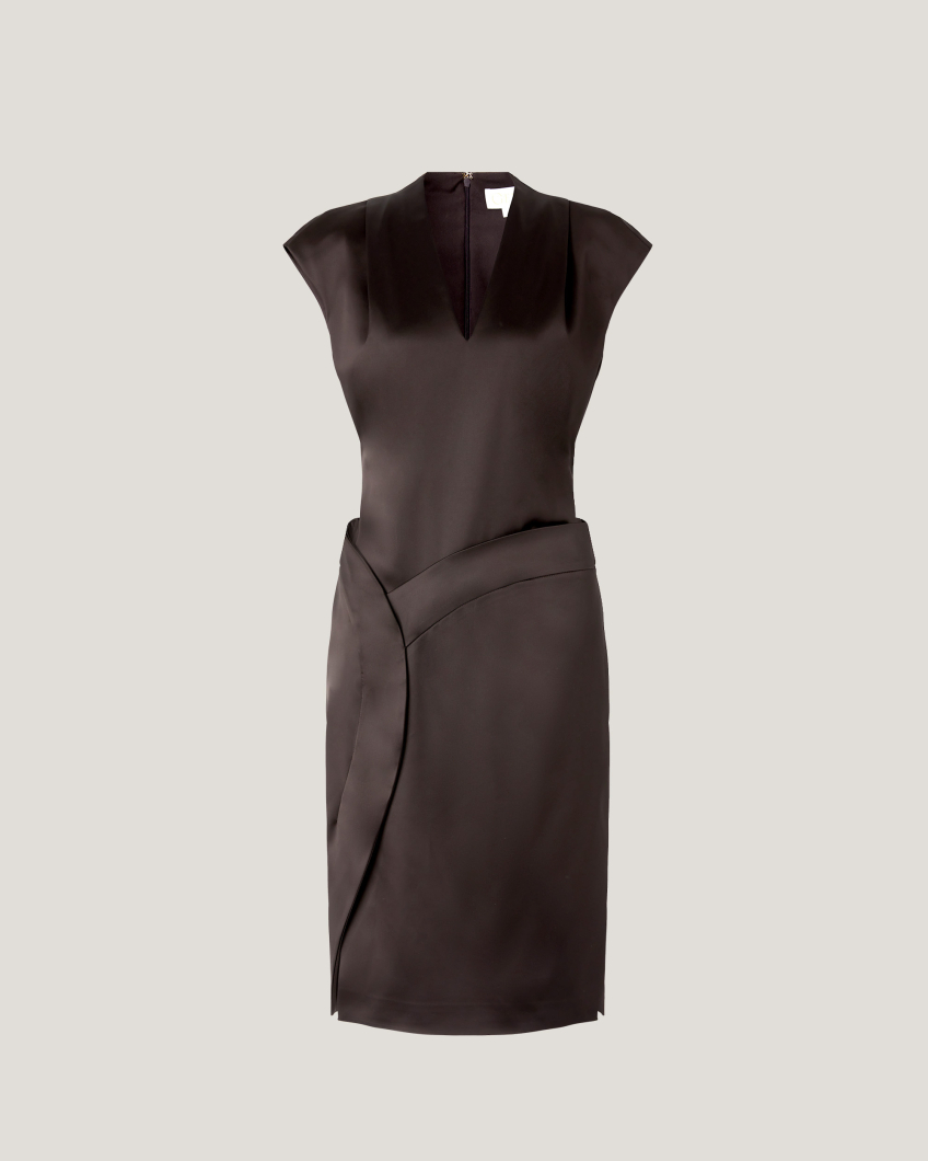 Sheath dress with wrap skirt
