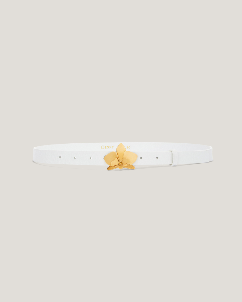 Leather Orchid belt