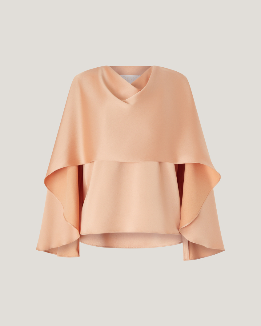 Draped cape top