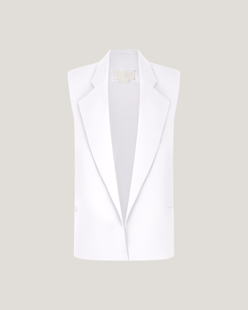Vest with notched lapel