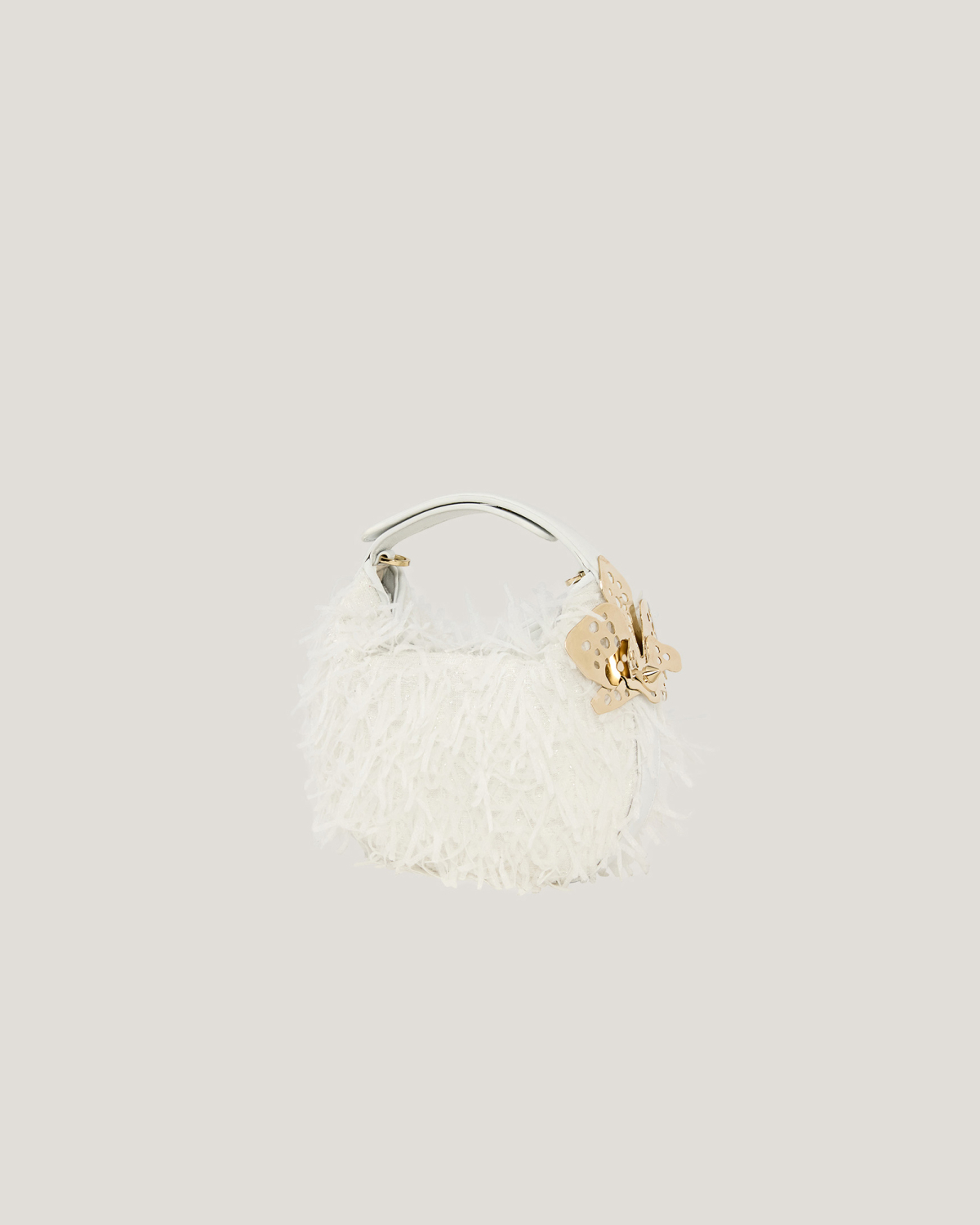 Mini Fortune bag with feather effect | Fortune Bag, Fall Winter 2025, Ceremony Bags, New Arrivals | Genny