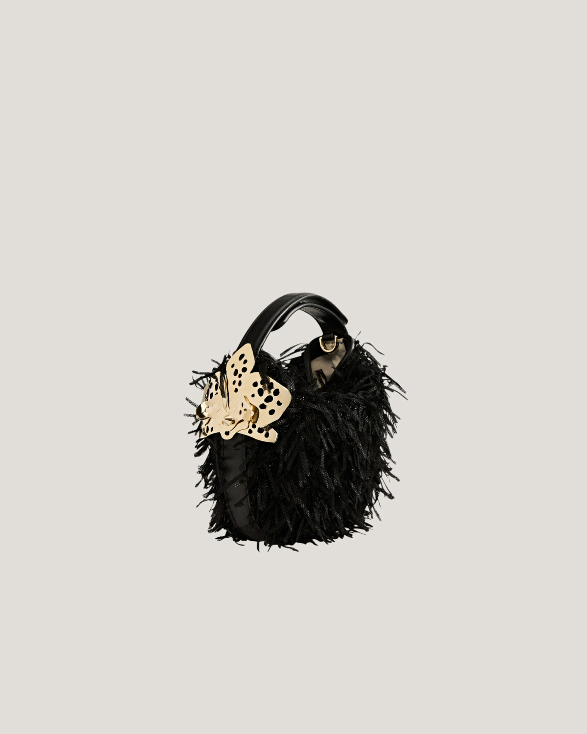 Mini Fortune bag with feather effect | Fortune Bag, Fall Winter 2025, Ceremony Bags, New Arrivals | Genny
