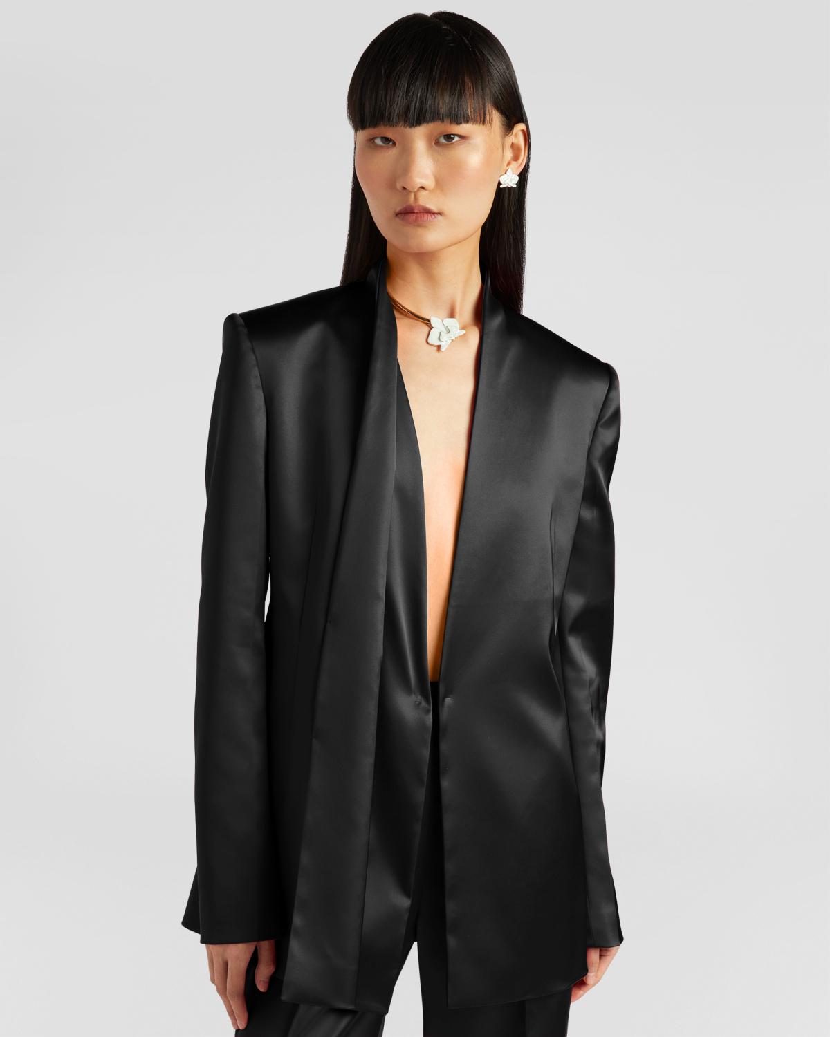 Satin jacket | Coats & Jackets, Ricercabili, Blazer, Ready to Wear | Genny