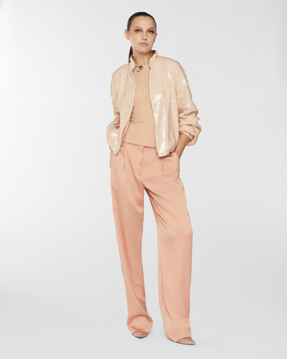 Satin tailored pants | Resort 2025 Collection, Skirts & Trousers, Trousers, Spring Summer 2025, Ceremony Outfit, Formal Suit, Ready to Wear, New Arrivals, Private sale, Private sale, Sale- mid season | Genny