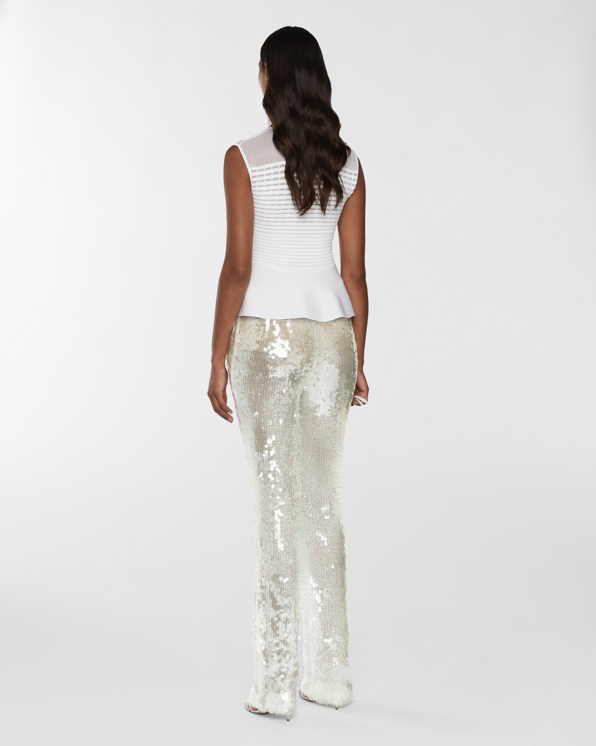 Sequin tailored pants | Resort 2025 Collection, Skirts & Trousers, Trousers, Spring Summer 2025, Embroideries and sequins, Ready to Wear, New Arrivals, Private sale | Genny