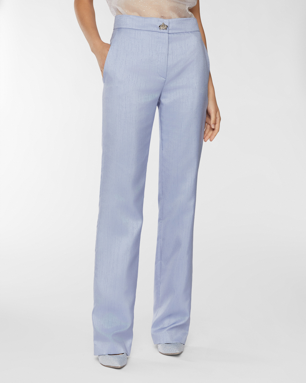 Shantung tailored pants | Resort 2025 Collection, Skirts & Trousers, Trousers, Spring Summer 2025, Ready to Wear, New Arrivals, Private sale, Private sale, Sale- mid season | Genny