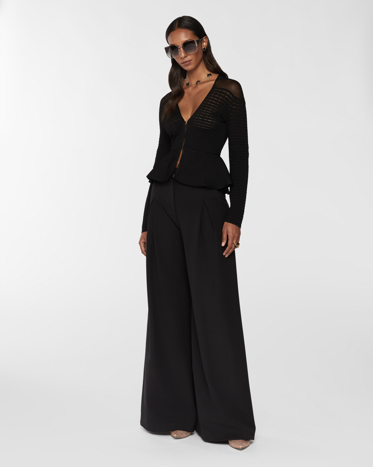 Wide-leg pants | Resort 2025 Collection, Skirts & Trousers, Trousers, Spring Summer 2025, Evening Essential, Ready to Wear, New Arrivals, Private sale, Private sale, Sale- mid season | Genny